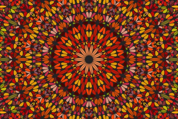 Autumn Floral Mandala Background: A Design Essential