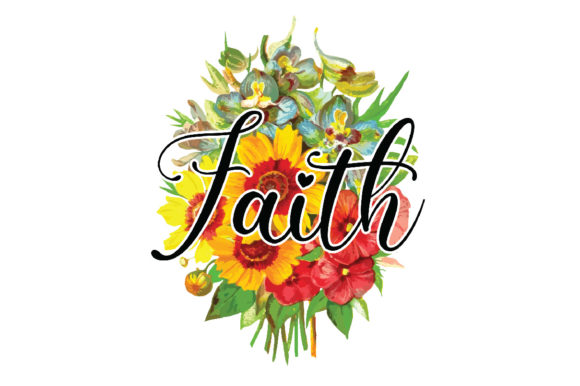Discover the Beauty of Faith Floral Sublimation Design