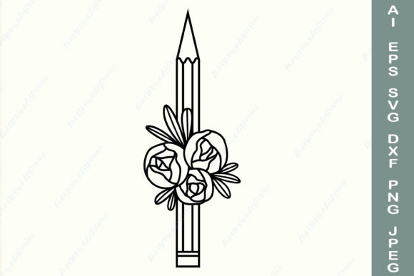 Discover the Elegance of Floral Pencil Monogram
