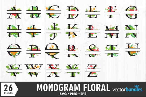 Enhance Your Designs with Alphabet Monogram Floral