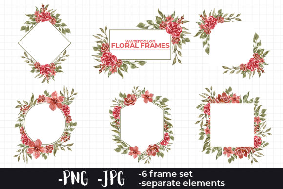 Enhance Your Designs with Watercolor Floral Frames