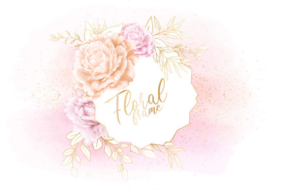 Enhancing Your Creative Projects with Watercolor Floral Frame with Gold