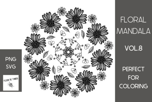 Explore the Beauty of Floral Mandala Vol.8