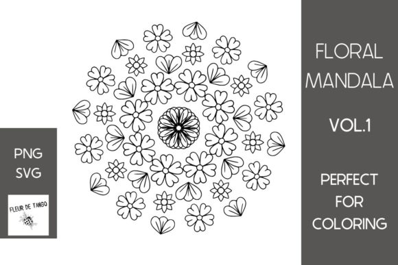Explore the Elegance of Floral Mandala Vol.1