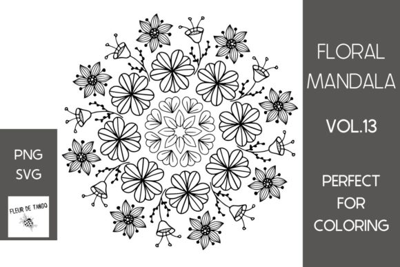 Exploring Floral Mandala Vol.13: A Versatile Design for Creative Projects