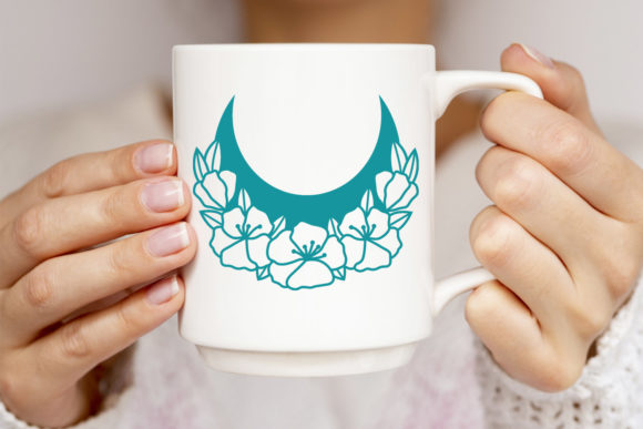 Exploring Moon Monogram Floral Moon Clipart for Digital Creations