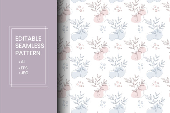 Exploring the Versatility of Cute Floral Seamless Line Art Pattern