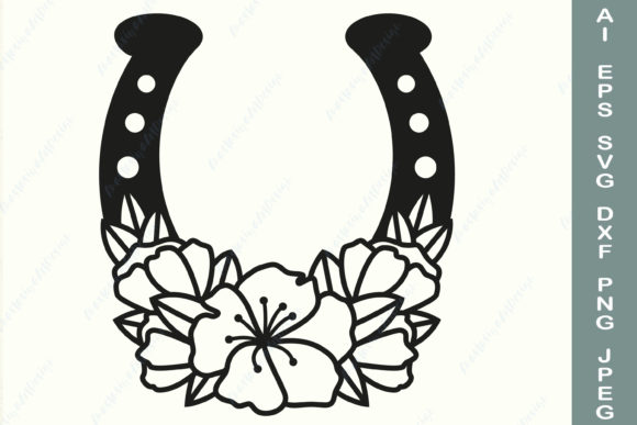 Floral Horseshoe Good Luck Shirt: A Digital Design for Modern Creators