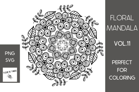 Floral Mandala Vol.11: A Versatile Design Collection for Creative Projects