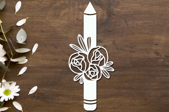Floral Pencil Clipart and Pen Monogram: A Creative Digital Asset