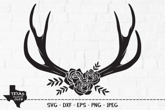 Floral Rose Antler Design: A Versatile Digital Art Set