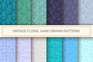 Hand Drawn Floral Pattern Set