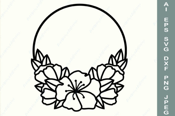 Strategic Use of Floral Circle Frame Monogram Border for Enhanced Branding and Creativity