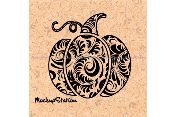 Swirly Pumpkin Floral Lace Mandala: A Versatile Design for Creative Projects