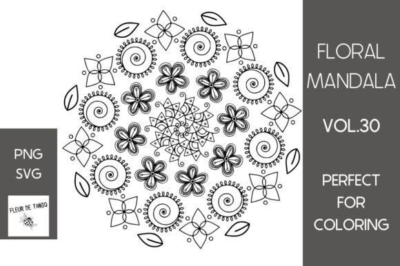 Unlocking Creativity with Floral Mandala Vol.30: A Versatile Design Solution for Modern Creators